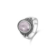 Bague Argent Quartz Rose "Amour"