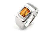 Bague en Citrine Homme (Argent)