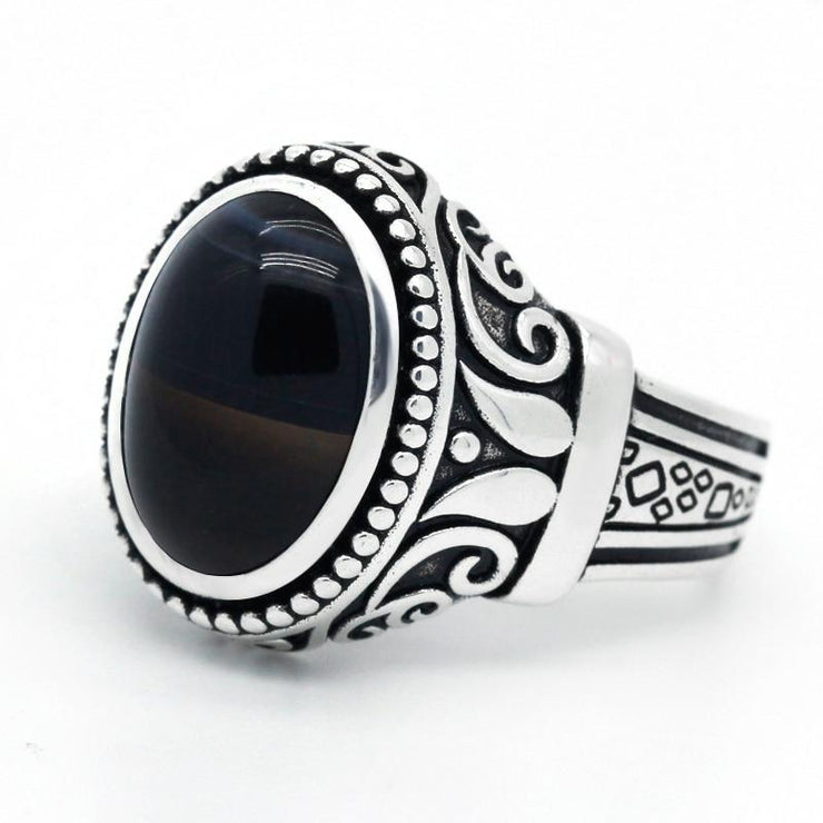 Anillo de obsidiana (plata)