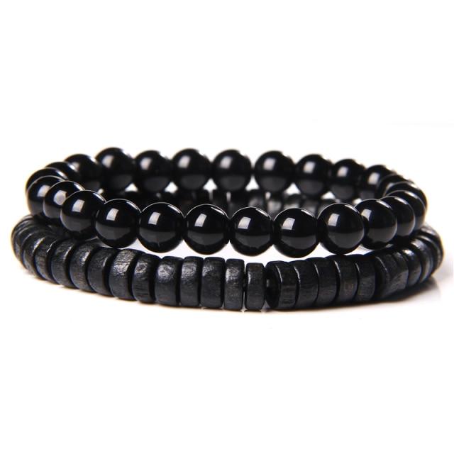 Pulsera de obsidiana para hombre