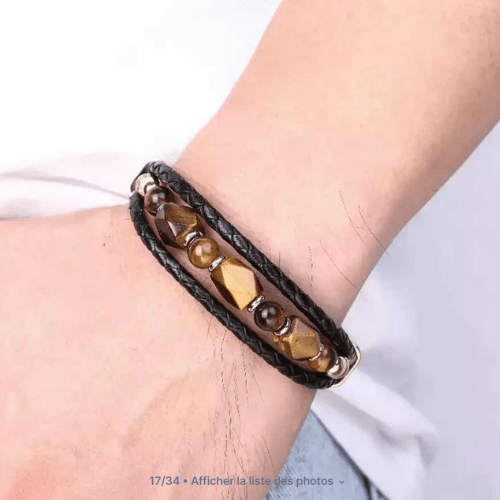 Pulsera de ojo de tigre para hombre