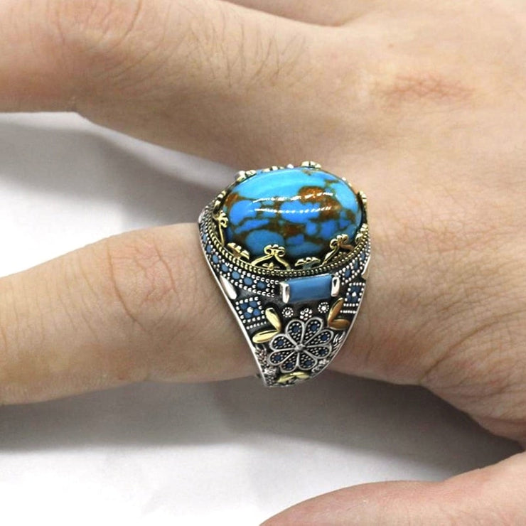 Bague en Turquoise pour Homme