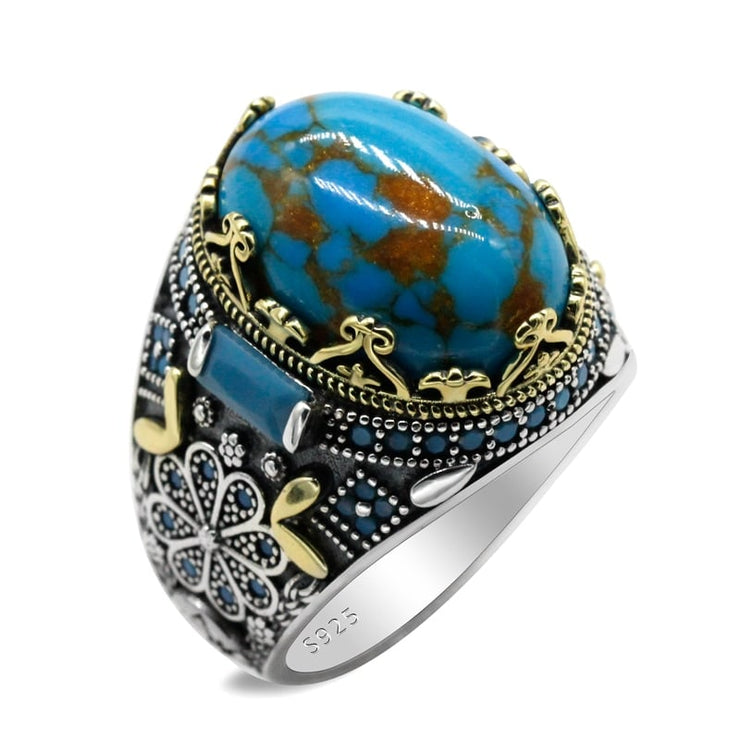 Bague en Turquoise pour Homme