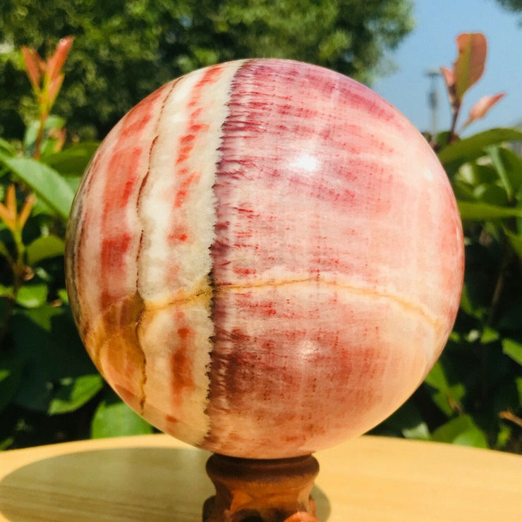 Rhodochrosite Sphere