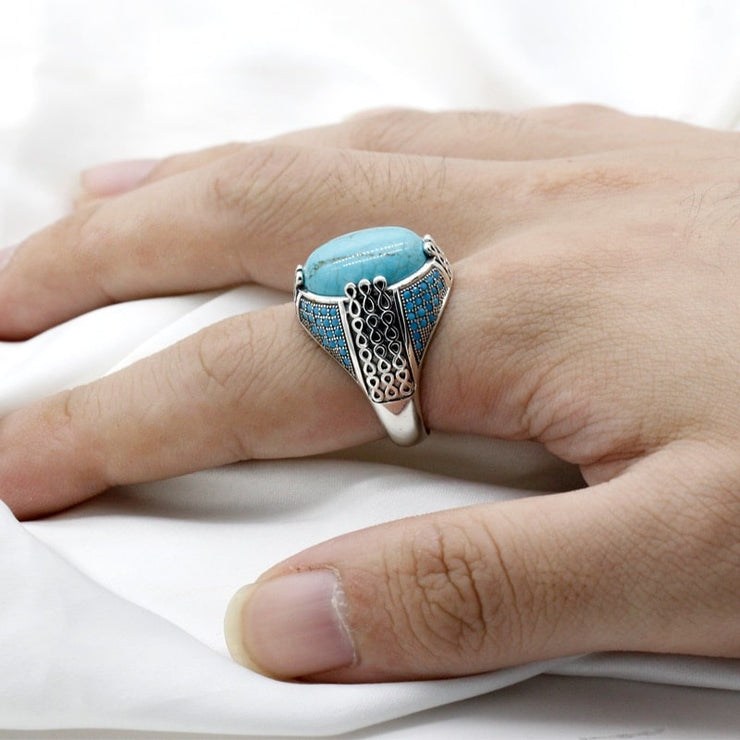 Bague Turquoise Homme