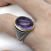 Amethyst Men's Ring