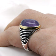 Anillo de hombre amatista