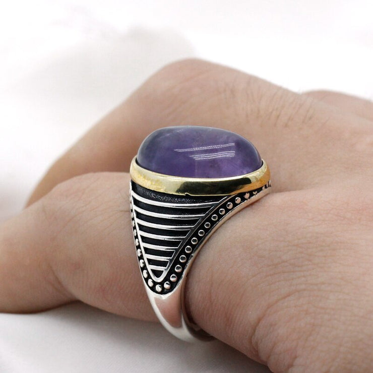 Amethyst Men's Ring