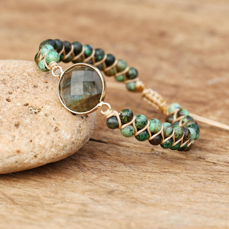 Labradorite Braided Bracelet