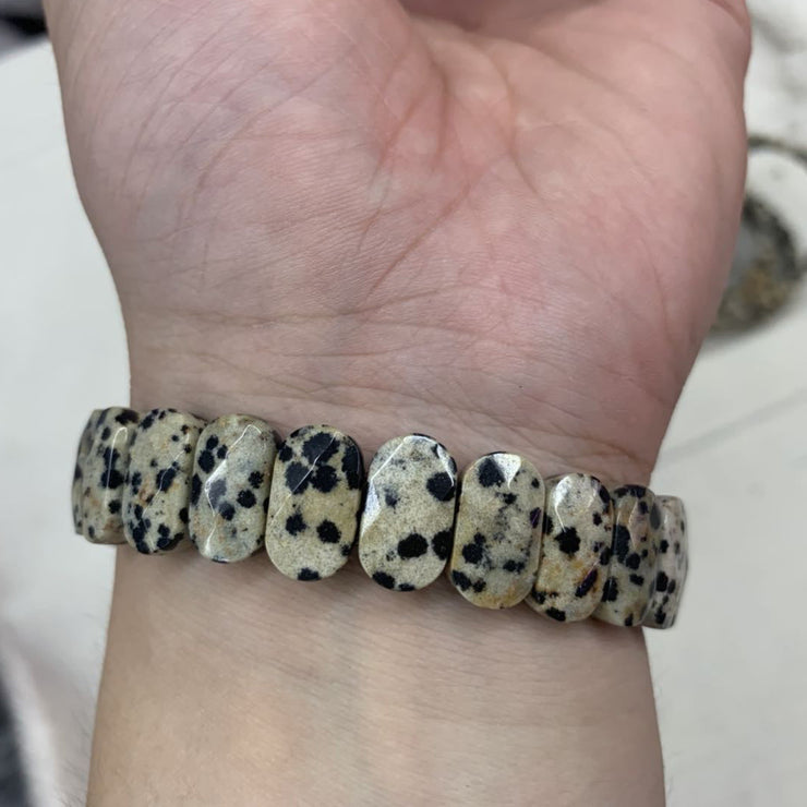 Pulsera de mujer de jaspe dálmata