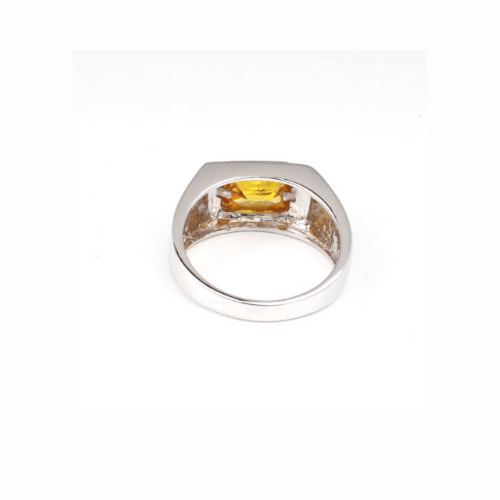 Bague en Citrine Homme (Argent)