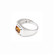 Bague en Citrine Homme (Argent)