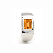 Bague en Citrine Homme (Argent)