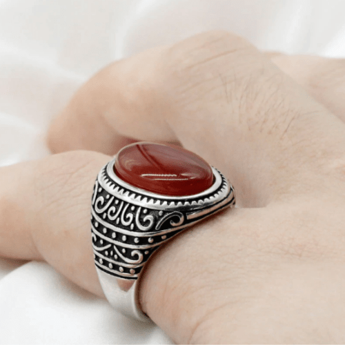 Anillo Jaspe Rojo (Plata)