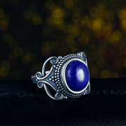 Lapis Lazuli Stainless Steel Ring