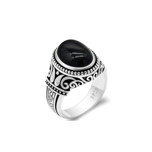 Bague Obsidienne (Argent)