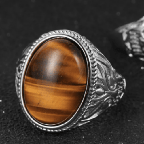 Tiger Eye Ring (Steel)