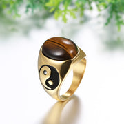 Men's Tiger Eye Ring "Yin &amp; Yang"