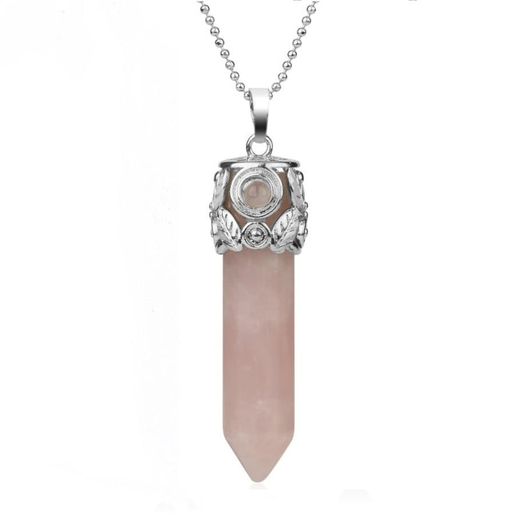 Pendentif Quartz Rose Pointe