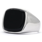 Bague Obsidienne Homme (Argent)