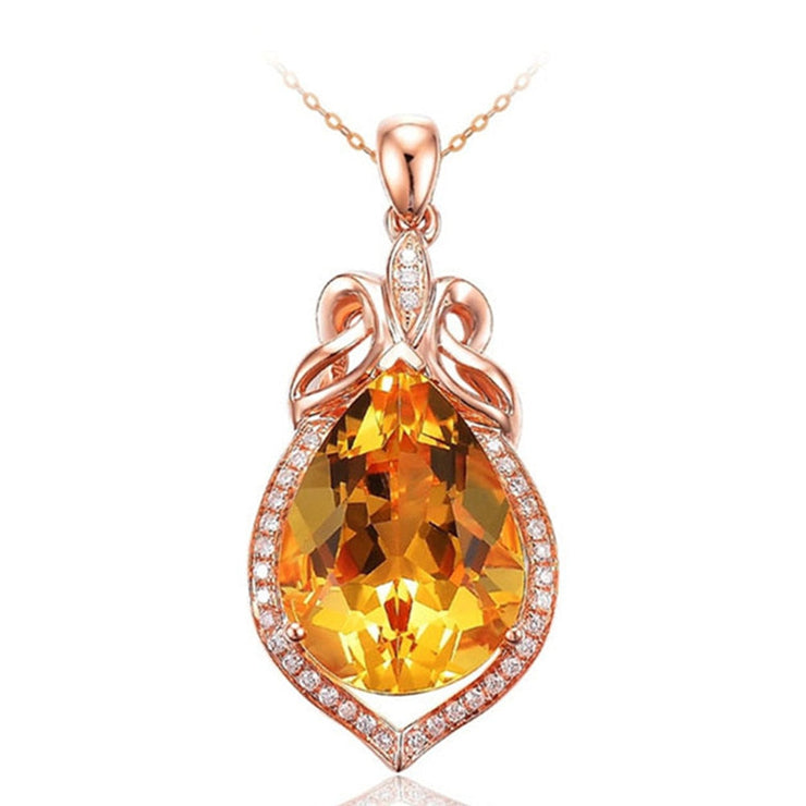 Pendentif Citrine Femme