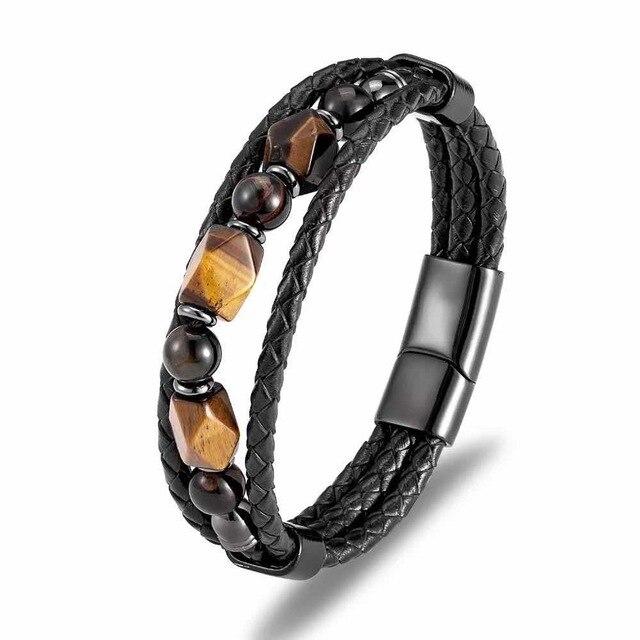 Pulsera de ojo de tigre para hombre