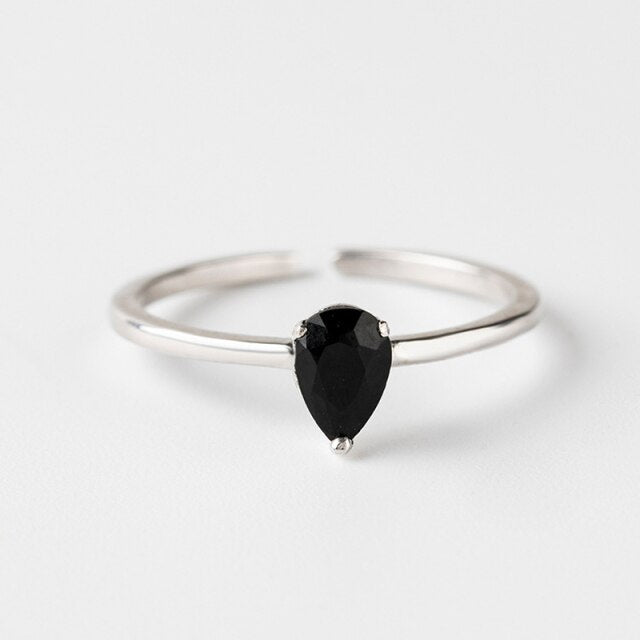 Anillo de mujer obsidiana