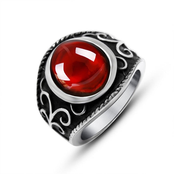 Bague en Jaspe Rouge