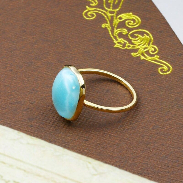 Amazonite &amp; Stainless Steel Ring