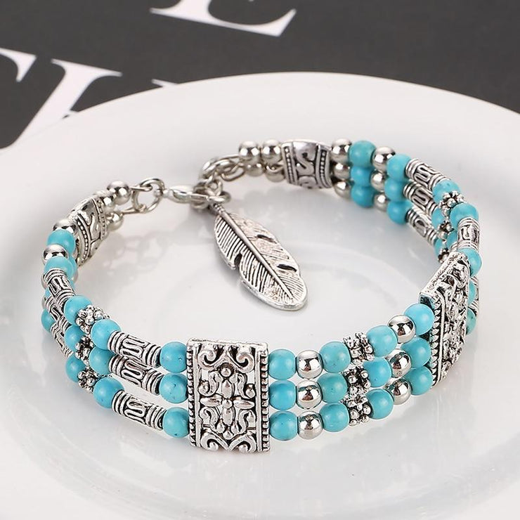 Bracelet en Turquoise (Acier Inoxydable)