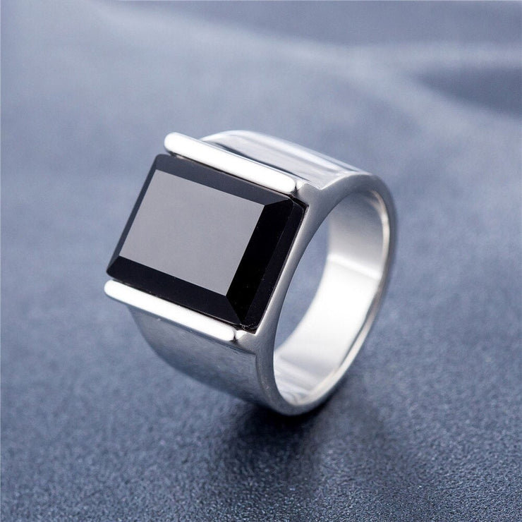 Bague Homme Obsidienne "Protection Ultime"