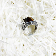 Men's Tiger's Eye Ring "Protection" (Silver)