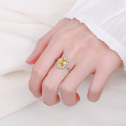 Bague Citrine Femme (Argent)