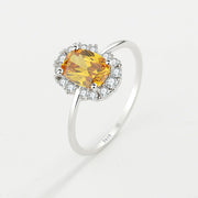 Bague Citrine Femme (Argent)